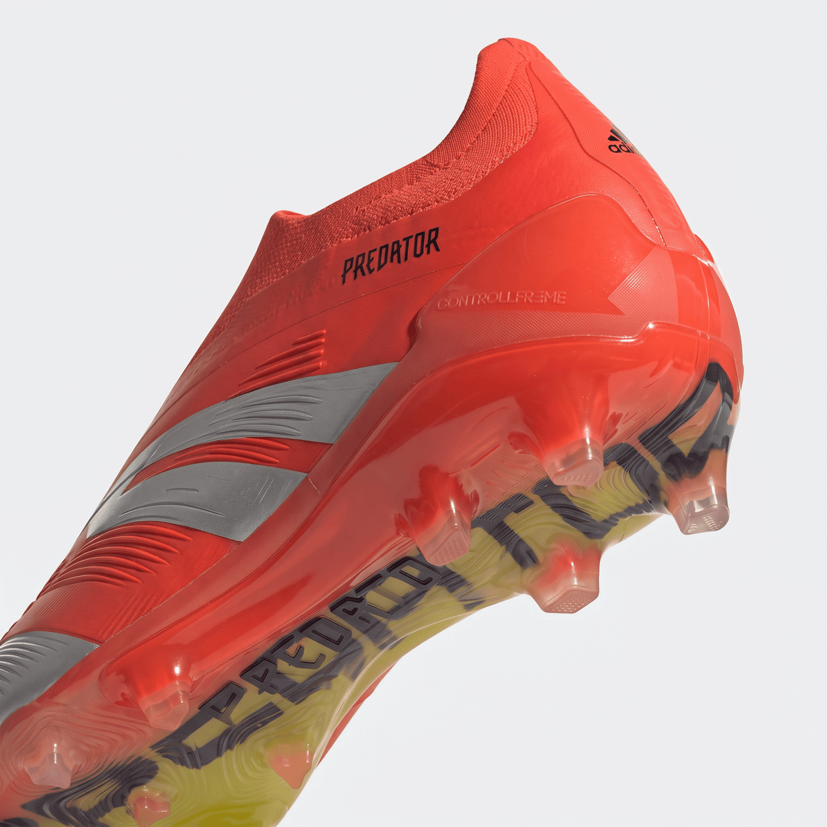 Predator Laceless FG Solar Red / Black / Solar Yellow - Elite Boots