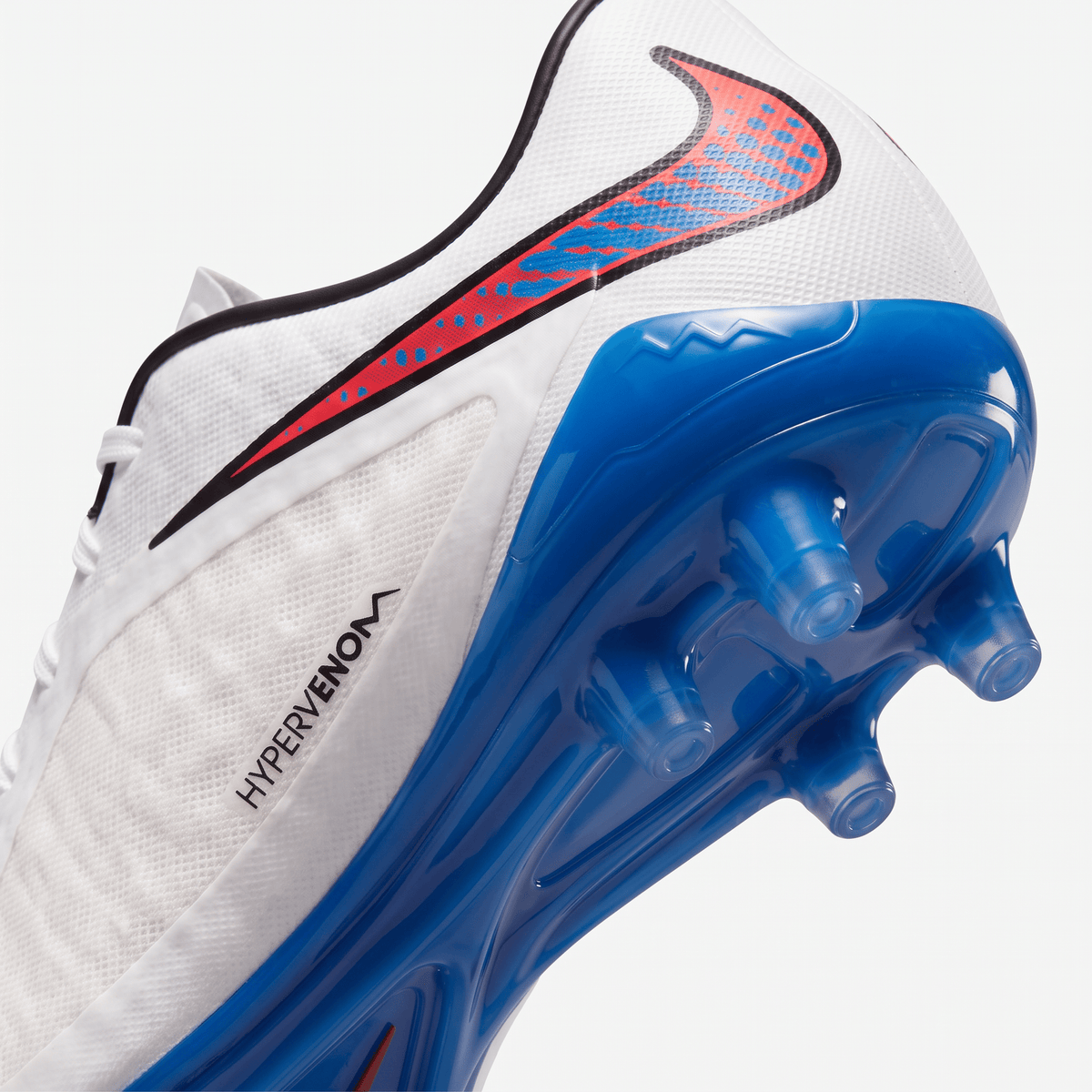 Hypervenom Phantom Premium FG White / Total Crimson / Blue - Elite Boots