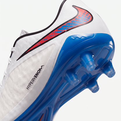 Hypervenom Phantom Premium FG White / Total Crimson / Blue - Elite Boots