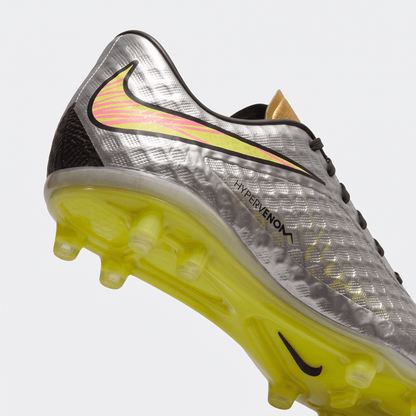 Hypervenom Phantom FG Metallic Silver / Black / Volt / Racer Pink - Elite Boots