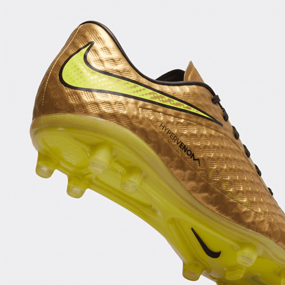 Hypervenom Phantom Premium FG Metallic Gold Coin / Volt / Black - Elite Boots