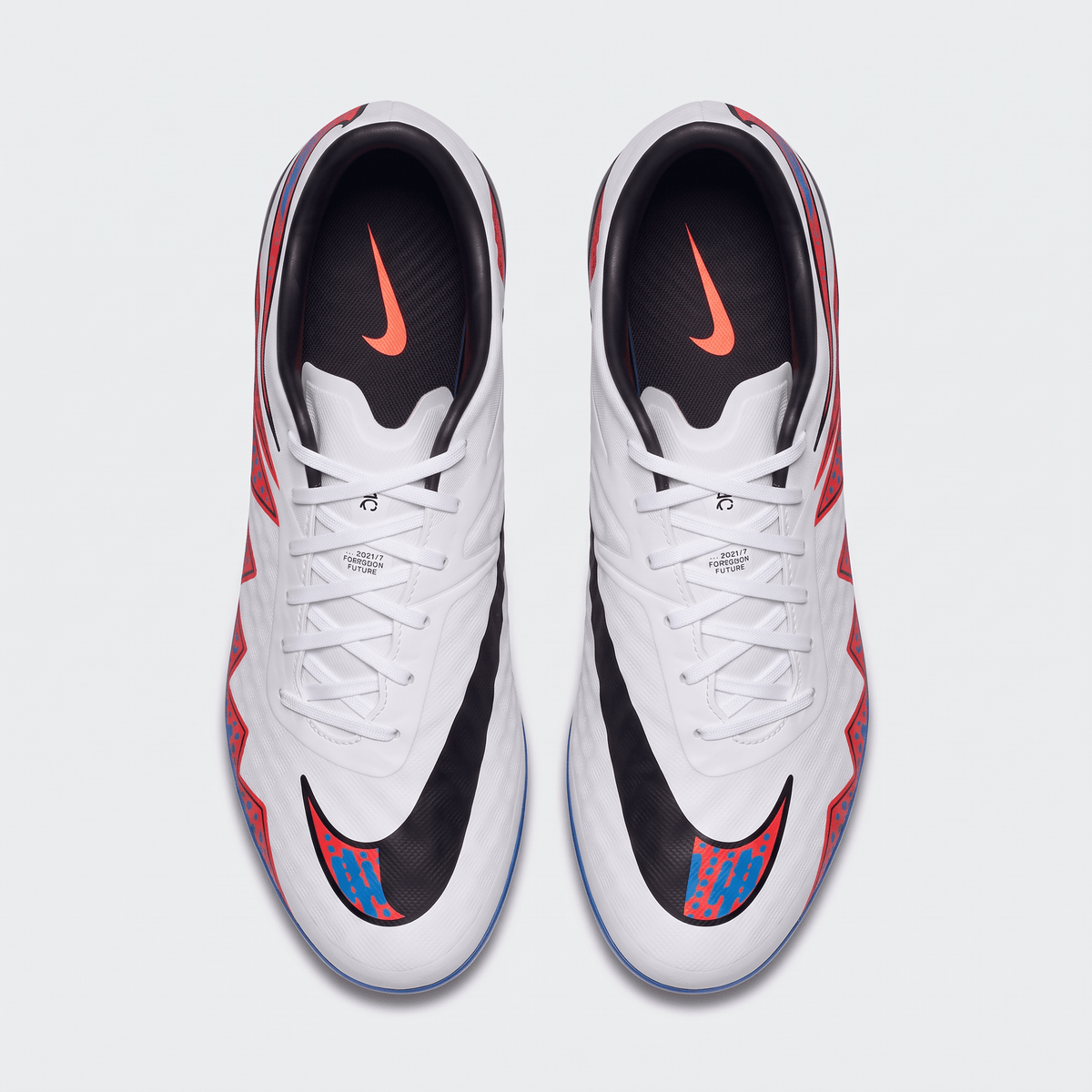 Hypervenom Phantom Premium FG White / Total Crimson / Blue - Elite Boots