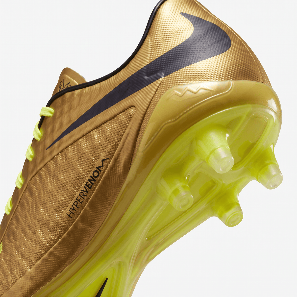 Hypervenom Phantom Premium FG Metallic Gold Coin / Volt / Black - Elite Boots