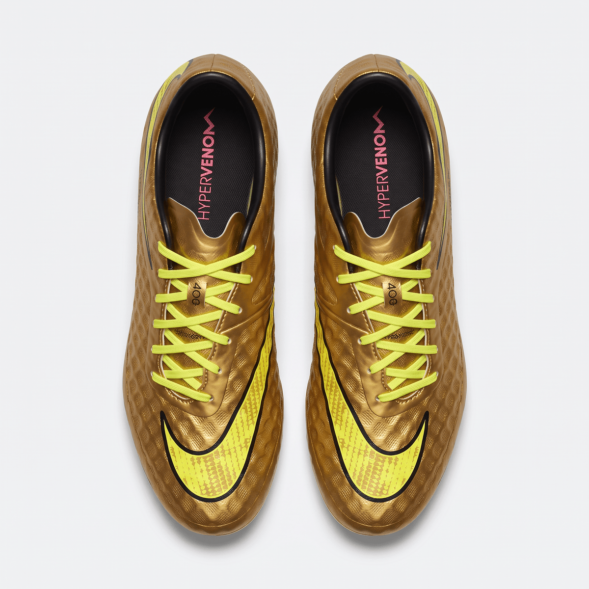 Hypervenom Phantom Premium FG Metallic Gold Coin / Volt / Black - Elite Boots