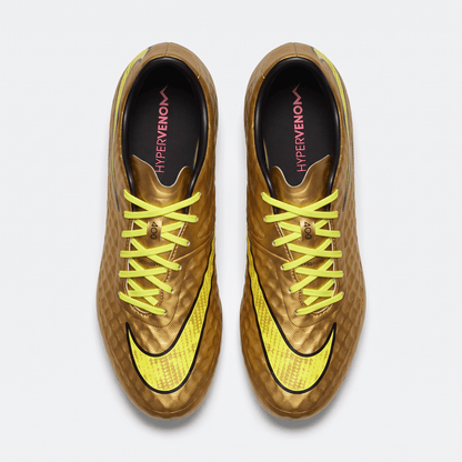 Hypervenom Phantom Premium FG Metallic Gold Coin / Volt / Black - Elite Boots