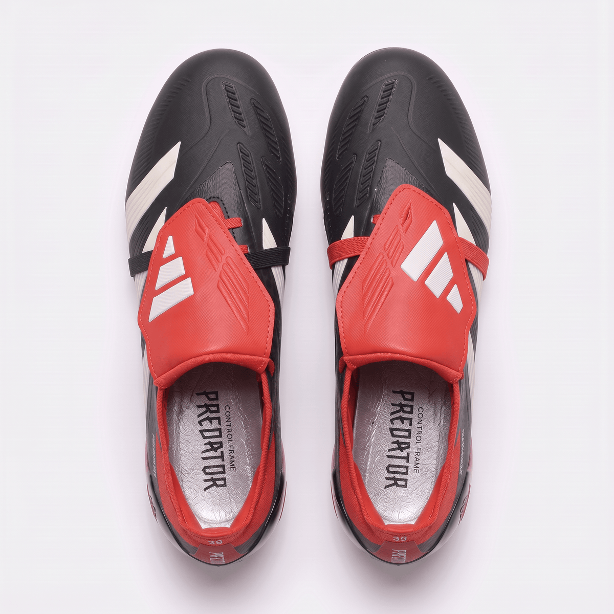 Predator Fold-Over Tongue SG Core Black / Cloud White / Solar Red - Elite Boots