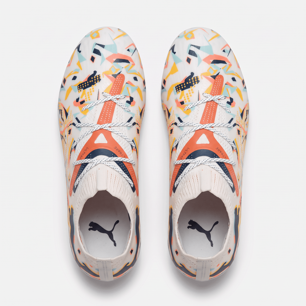 Future 7 Ultimate FG/AG White / Club Navy / Fluro Yellow / Sunset Glow - Elite Boots