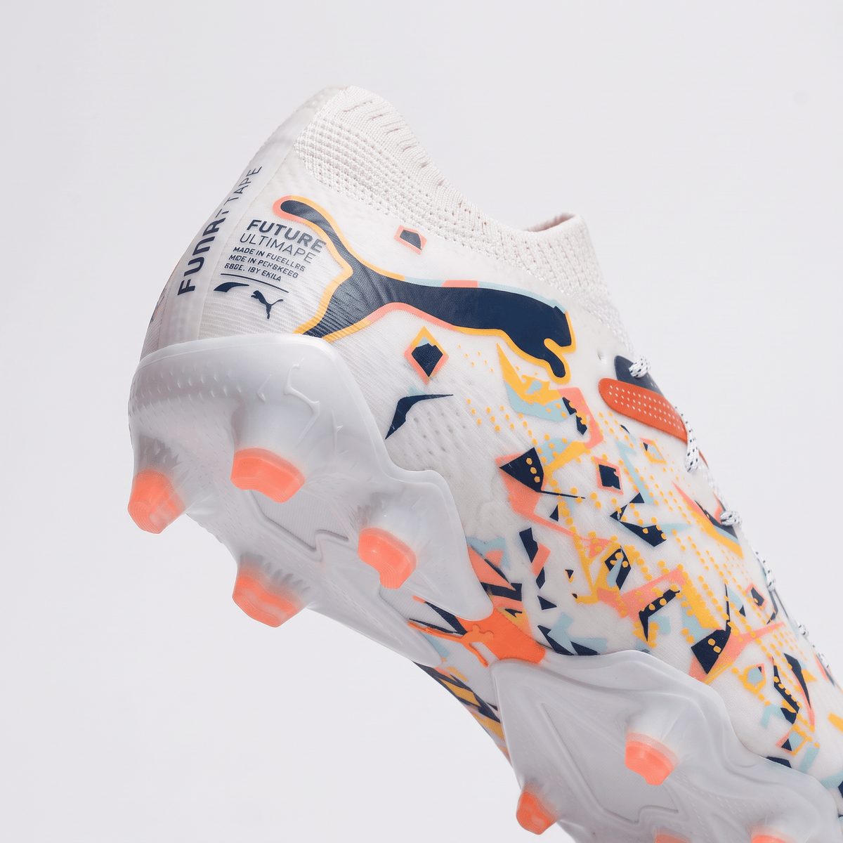 Future 7 Ultimate FG/AG White / Club Navy / Fluro Yellow / Sunset Glow - Elite Boots