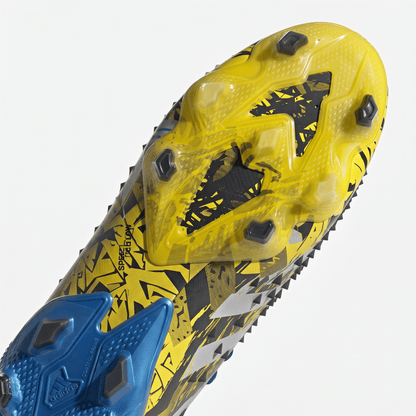 Predator Freak+ FG Yellow / Core Black / Silver Metallic / Bright Blue - Elite Boots