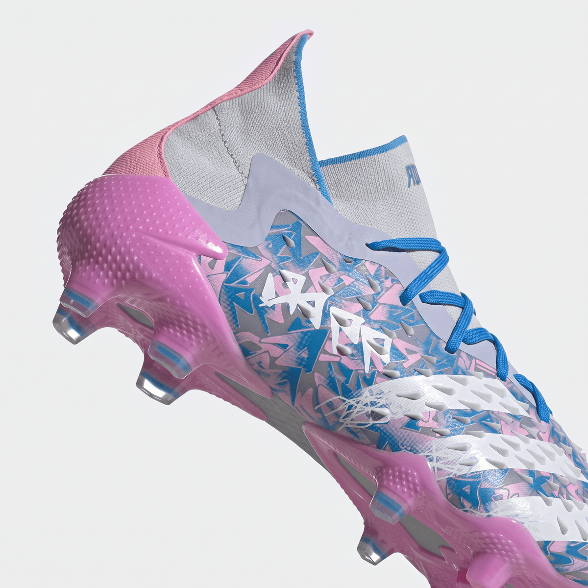 Predator Freak.1 FG Footwear White / Blue / Shock Pink - Elite Boots