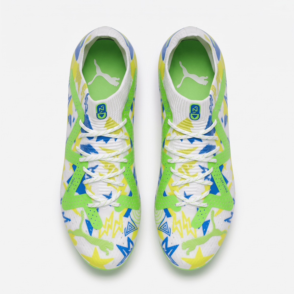 Future Ultimate FG/AG White / Racing Blue / Lemon Meringue / Parakeet Green - Elite Boots
