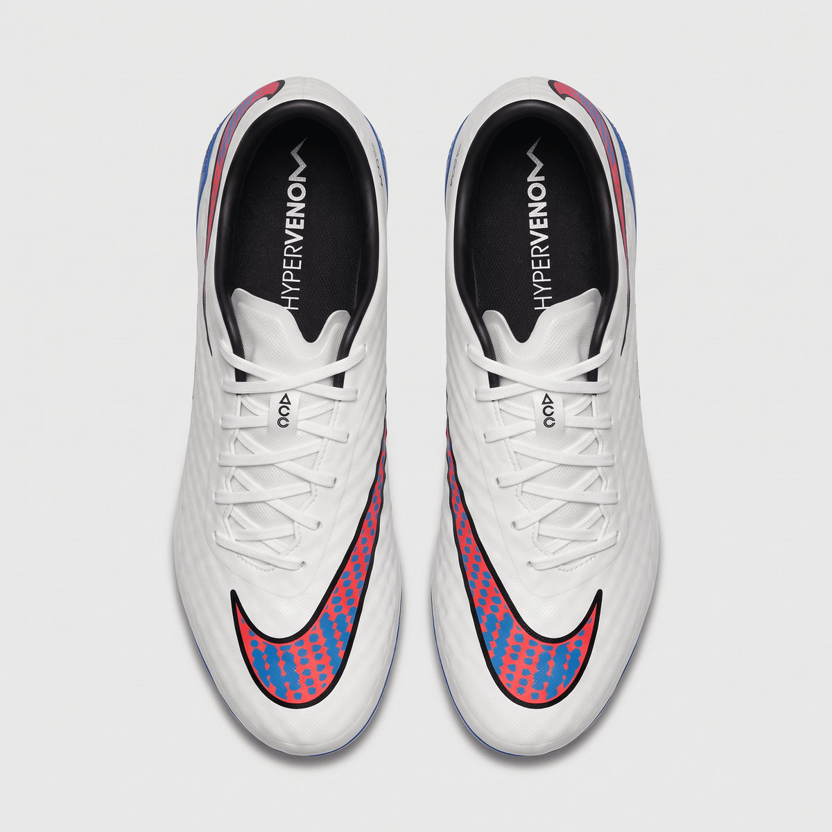 Hypervenom Phantom I FG White / Blue Lagoon / Crimson / Black - Elite Boots