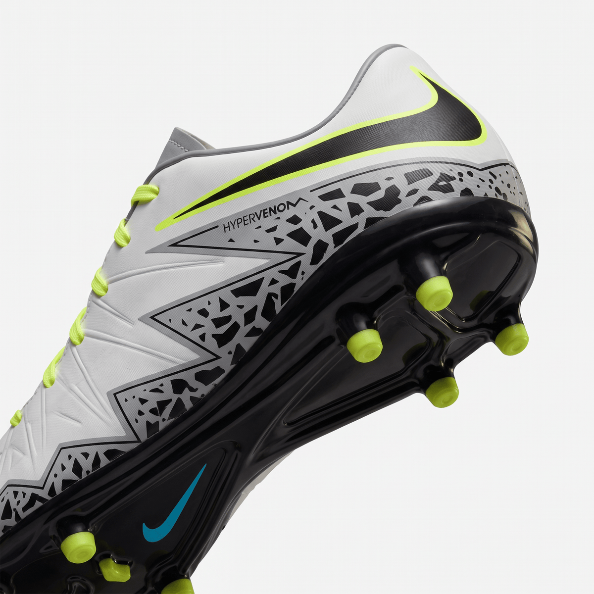 Hypervenom Phinish FG White / Black / Volt - Elite Boots