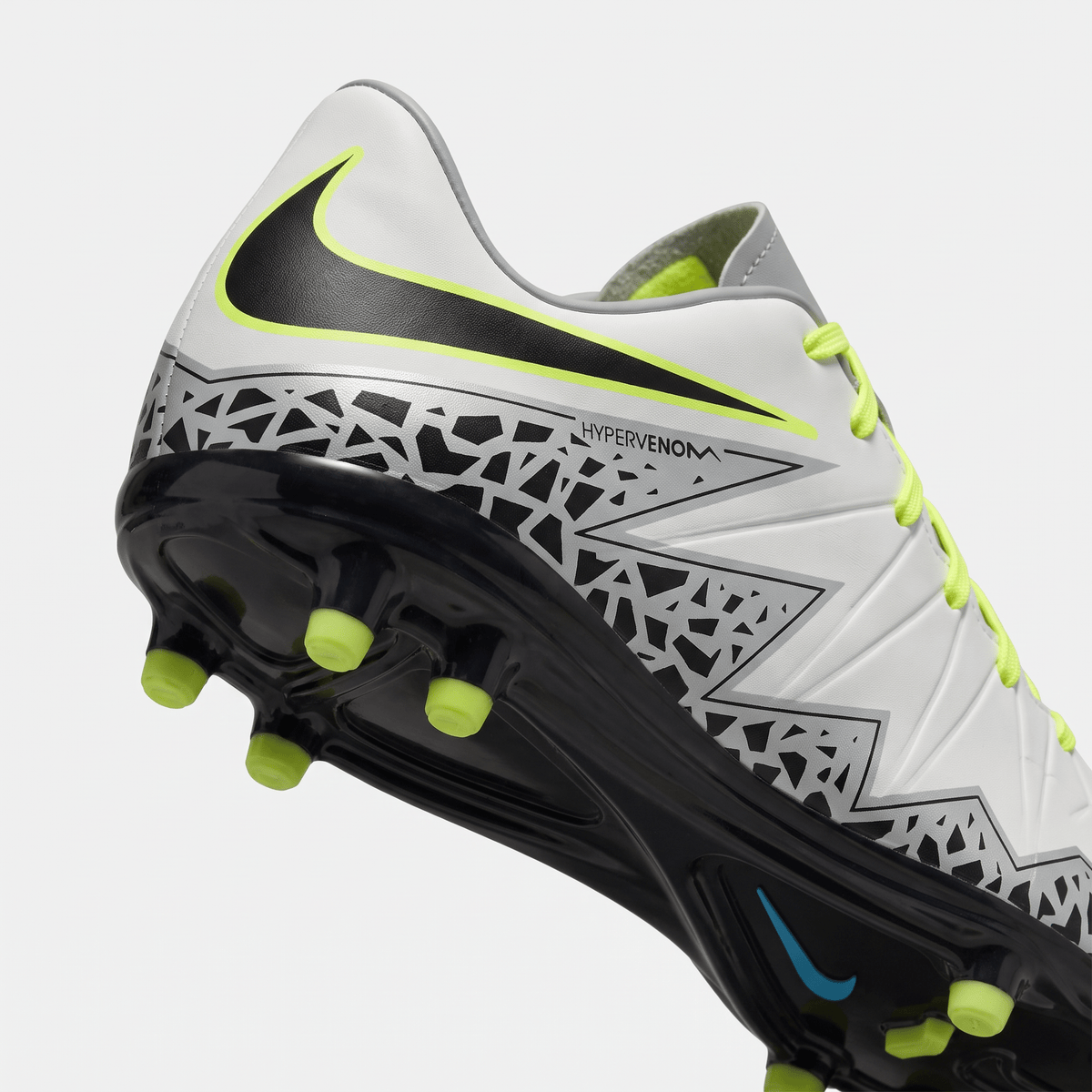 Hypervenom Phinish FG White / Black / Volt - Elite Boots
