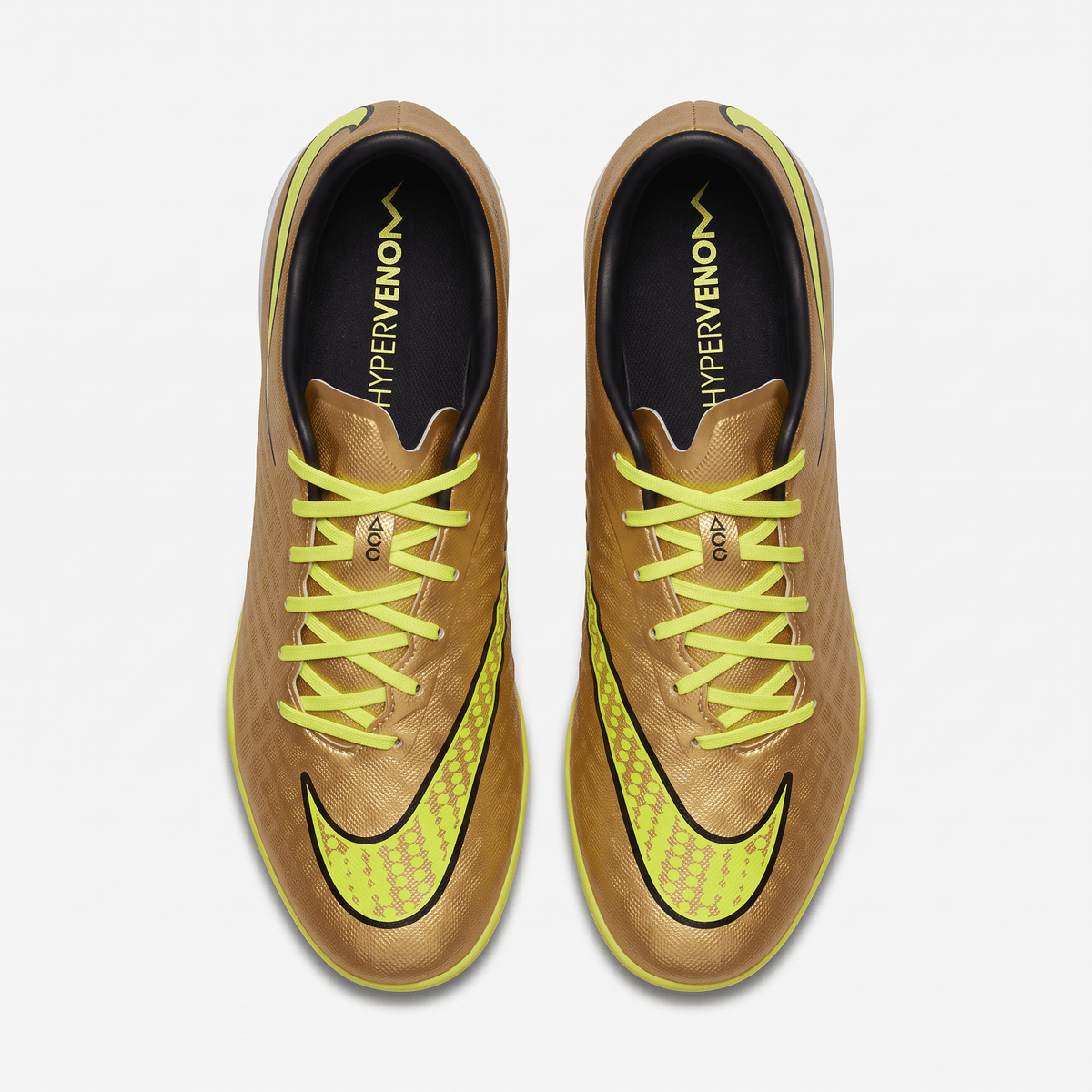 Hypervenom Phelon TF Metallic Gold Coin / Black / Volt - Elite Boots