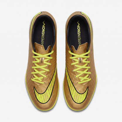 Hypervenom Phelon TF Metallic Gold Coin / Black / Volt - Elite Boots