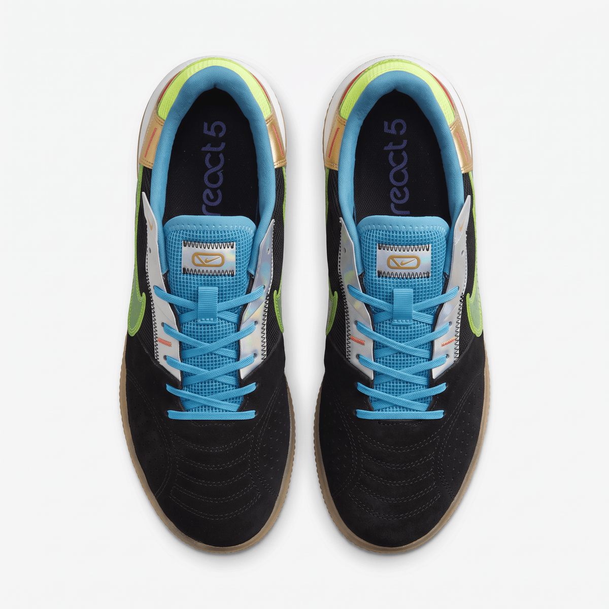 Streetgato SE Black / Metallic Gold / Green Strike / Blue Lightning - Elite Boots
