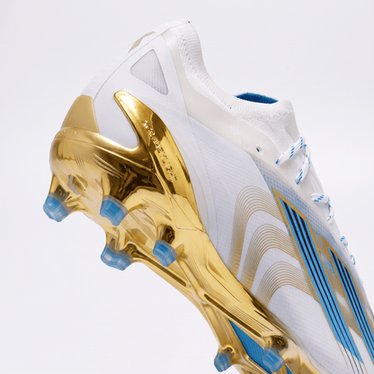 X Crazyfast.1 FG Cloud White / Pulse Blue / Gold Metallic - Elite Boots