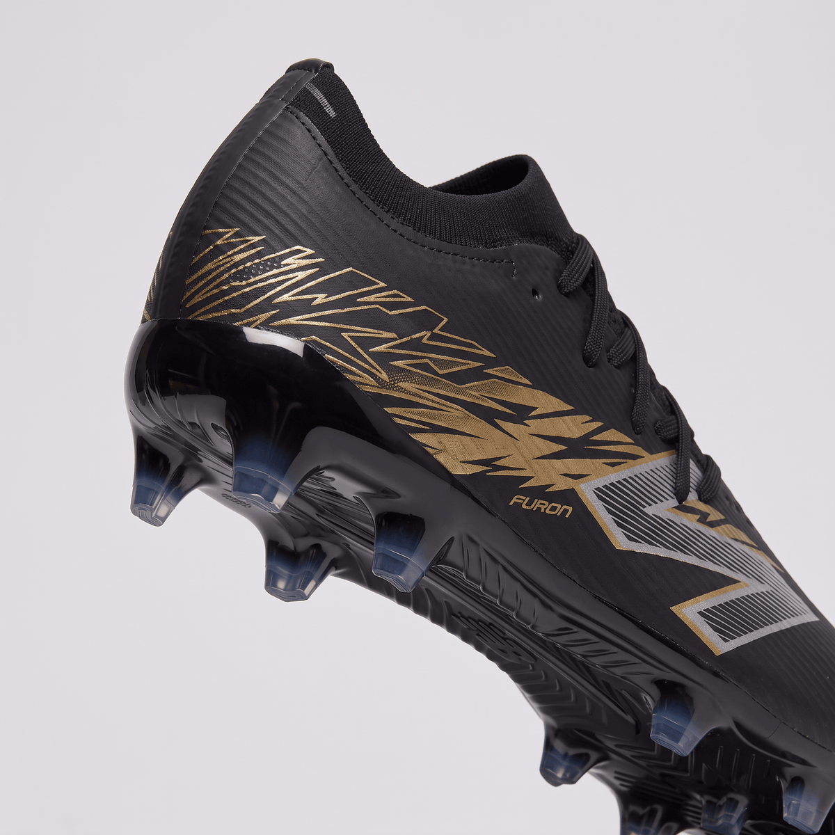 Furon V8 FG Black / Metallic Gold / White - Elite Boots