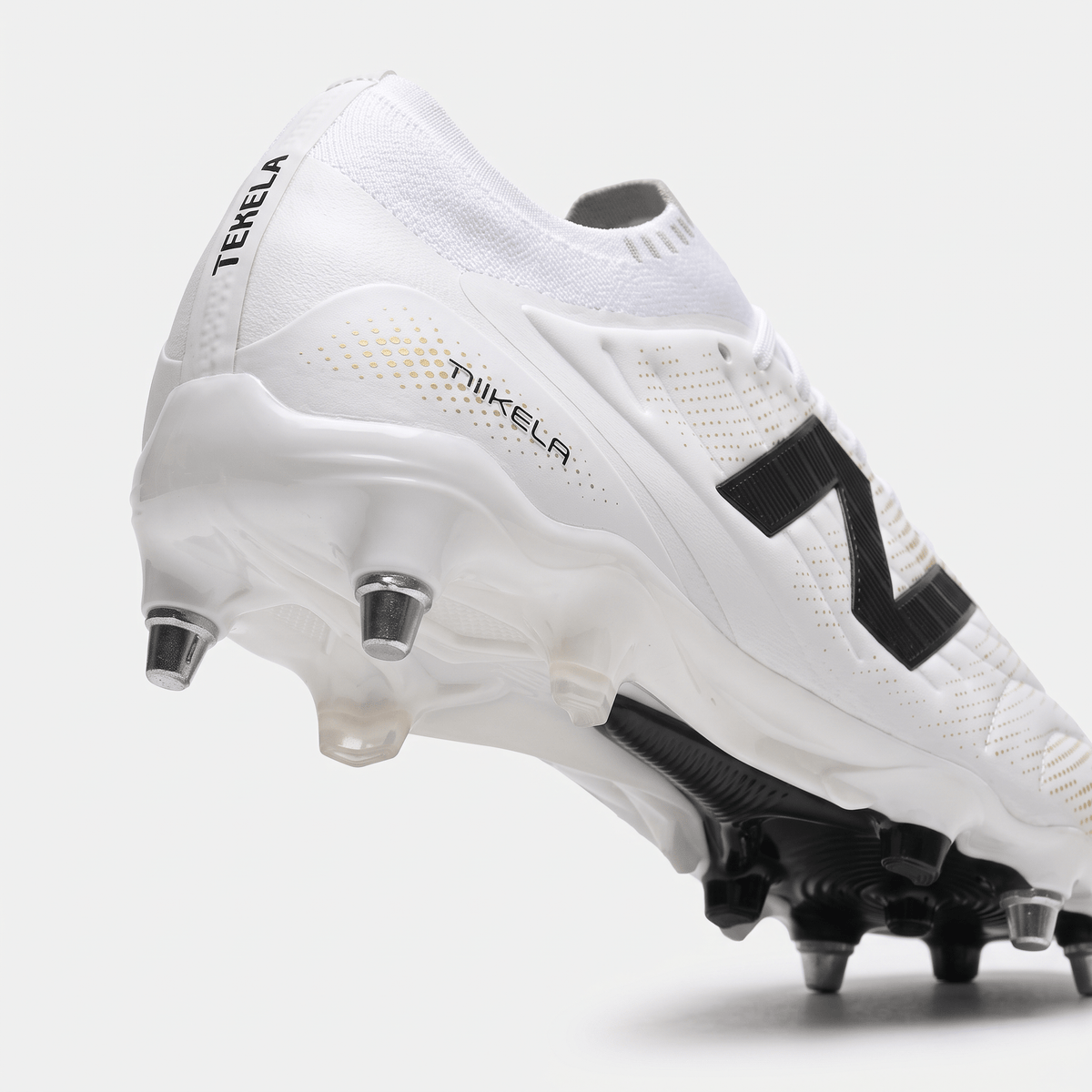 Tekela V4+ FG White / Black / Metallic Gold - Elite Boots