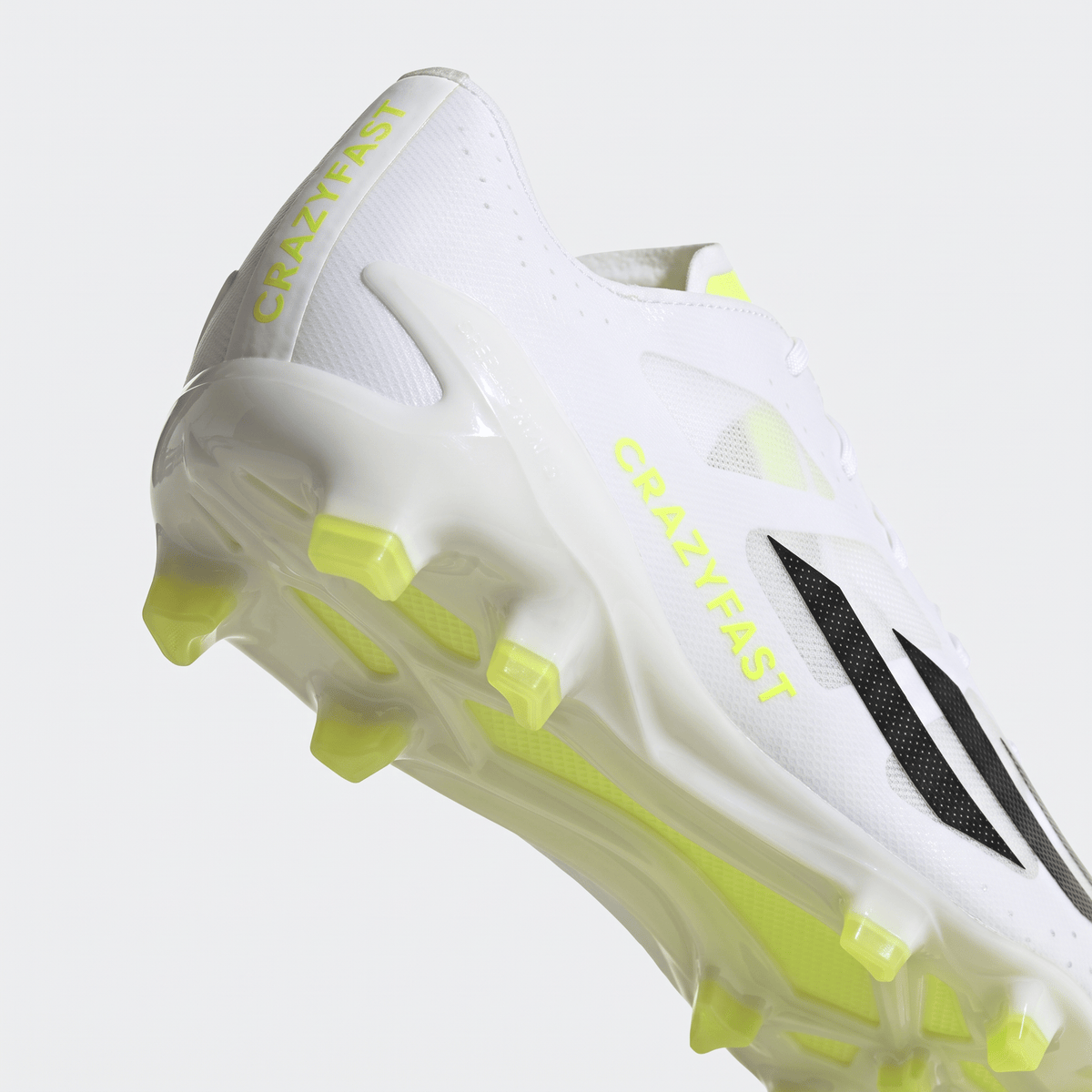 X Crazyfast.1 FG Footwear White / Core Black / Lucid Lemon - Elite Boots