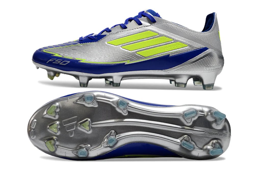 F50 Laced Elite FG Silver/Lucid Blue Messi - Elite Boots