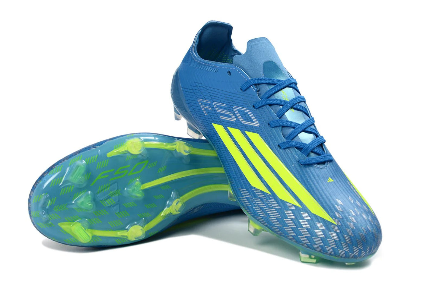 F50 Laced Elite FG Solar Yellow/Lucid Ray Blue - Elite Boots