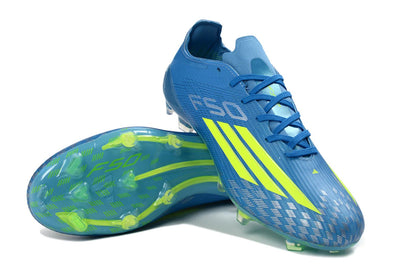 F50 Laced Elite FG Solar Yellow/Lucid Ray Blue - Elite Boots