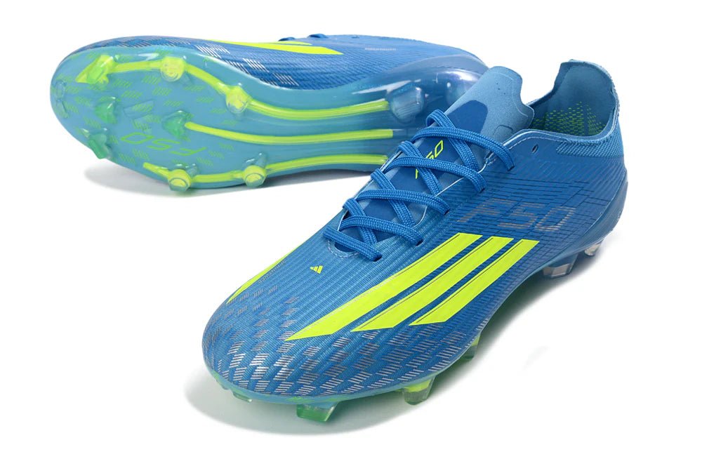 F50 Laced Elite FG Solar Yellow/Lucid Ray Blue - Elite Boots