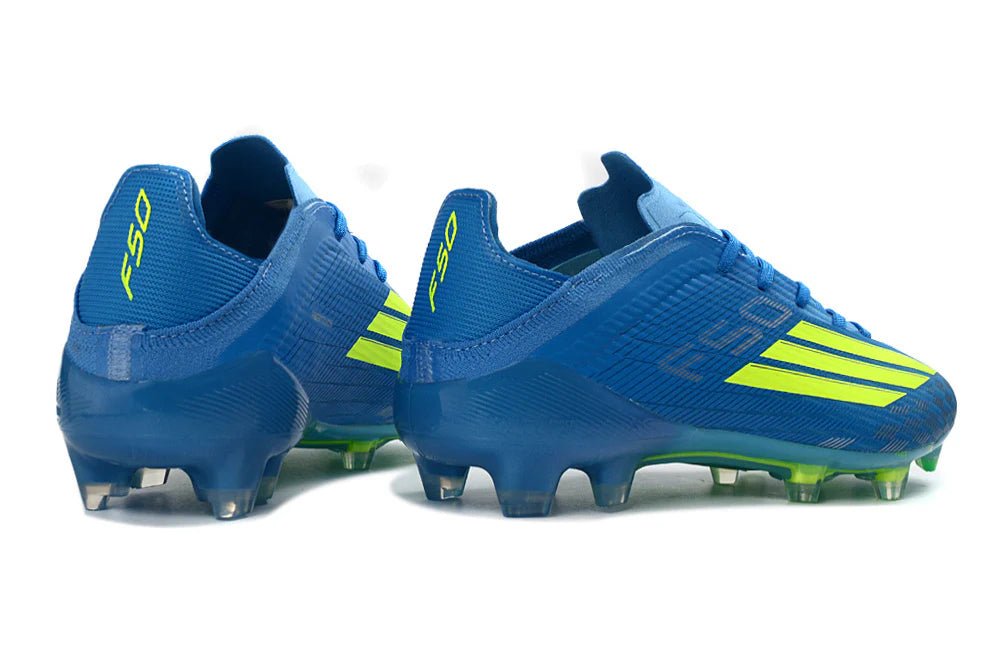 F50 Laced Elite FG Solar Yellow/Lucid Ray Blue - Elite Boots