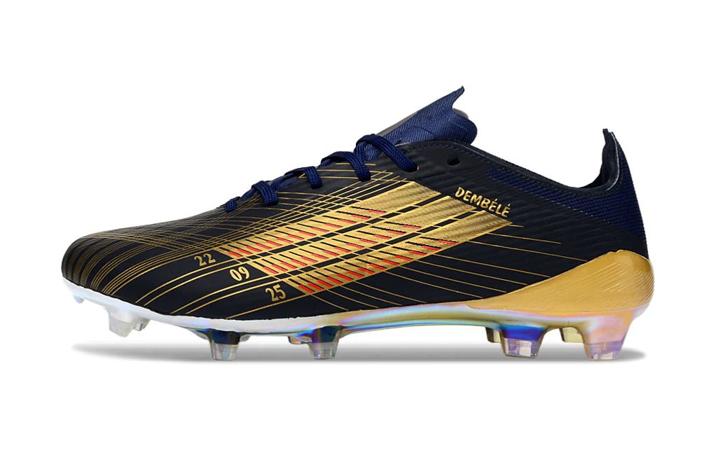 F50 Laced Elite FG Blue/Gold Ousmane Dembélé Ballon d'Or - Elite Boots