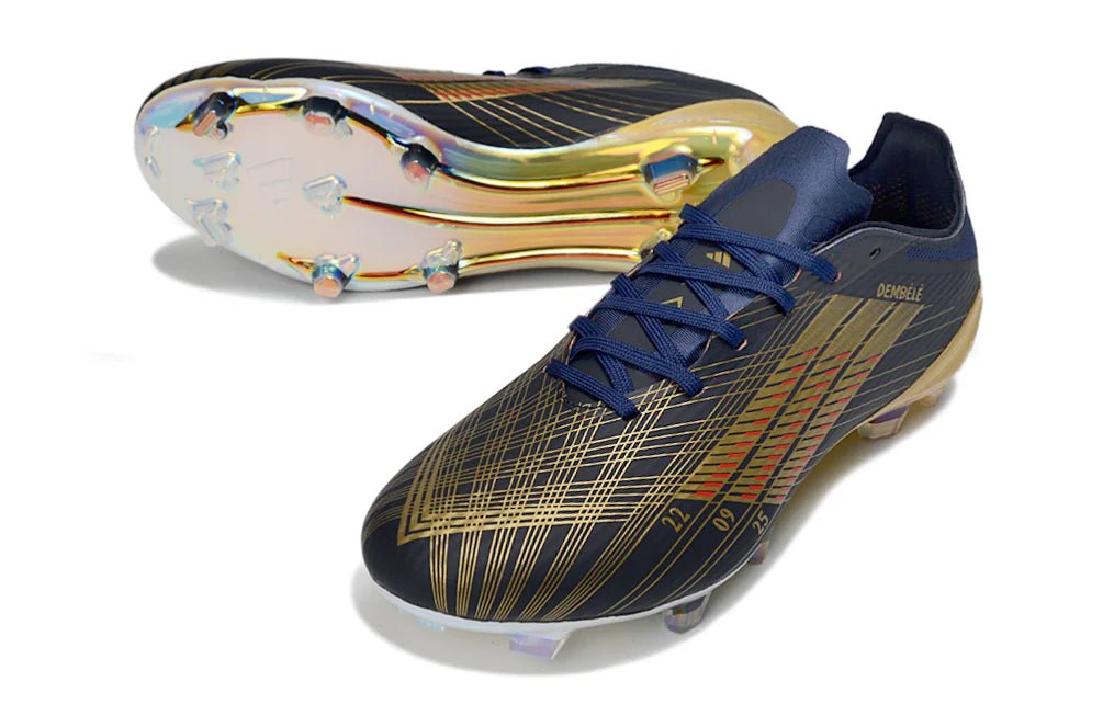 F50 Laced Elite FG Blue/Gold Ousmane Dembélé Ballon d'Or - Elite Boots