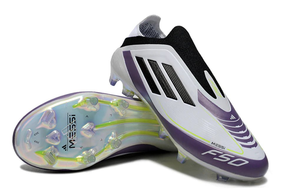 F50 Laceless Elite FG White/Black - Elite Boots