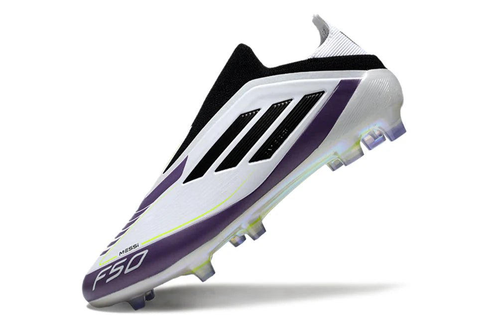 F50 Laceless Elite FG White/Black - Elite Boots