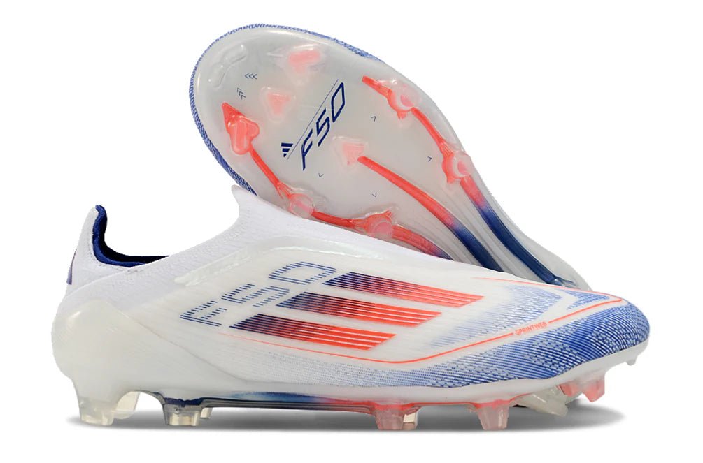 F50 Laceless Elite FG White/Orange Advancement - Elite Boots