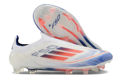 F50 Laceless Elite FG White/Orange Advancement - Elite Boots