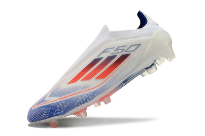 F50 Laceless Elite FG White/Orange Advancement - Elite Boots