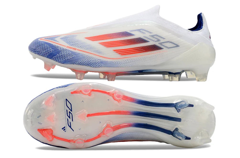 F50 Laceless Elite FG White/Orange Advancement - Elite Boots