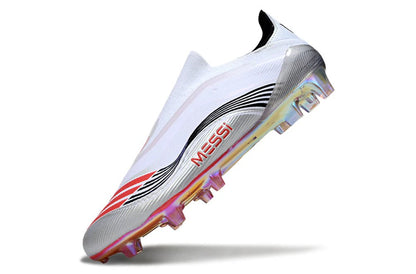 F50 Laceless Elite FG White/Orange Messi - Elite Boots