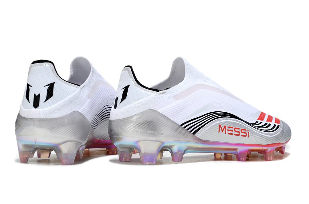 F50 Laceless Elite FG White/Orange Messi - Elite Boots