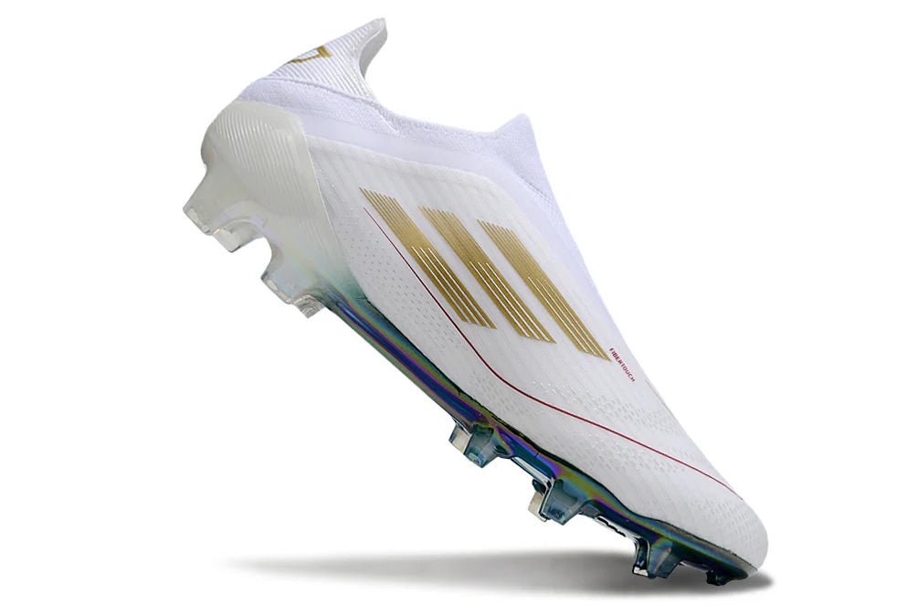 F50 Laceless Elite FG Salah White/Green - Elite Boots