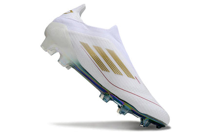 F50 Laceless Elite FG Salah White/Green - Elite Boots
