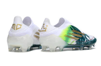F50 Laceless Elite FG Salah White/Green - Elite Boots