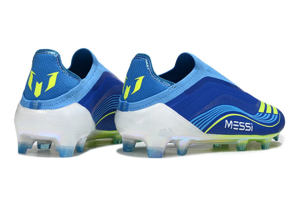 F50 Laceless Elite FG Royal Blue/Solar Yellow Messi - Elite Boots