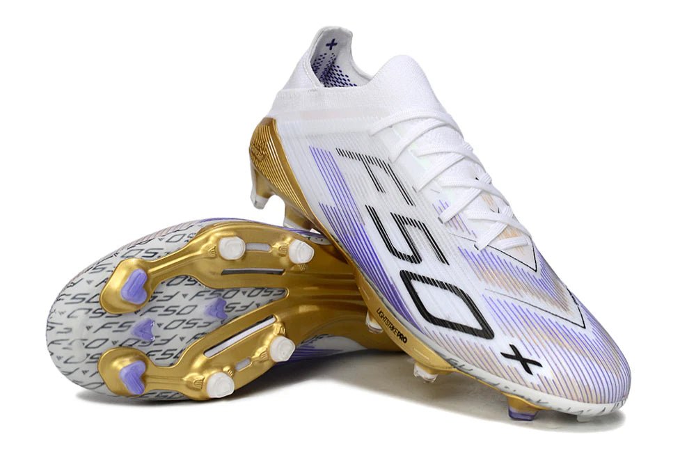 F50+ Laced Elite FG White/Gold - Elite Boots