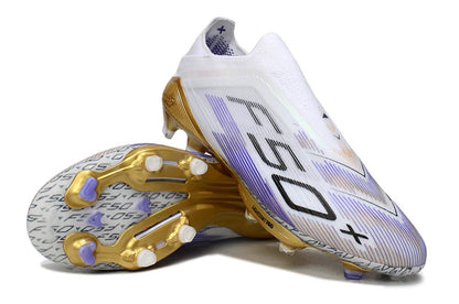 F50+ Laceless Elite FG White/Gold - Elite Boots