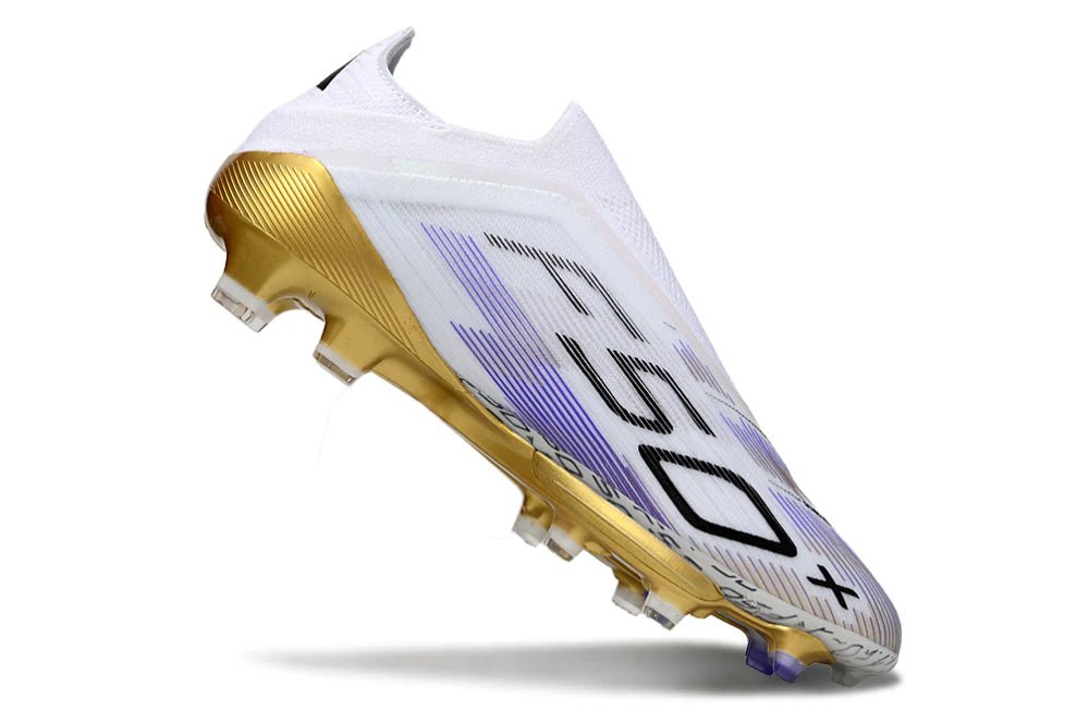 F50+ Laceless Elite FG White/Gold - Elite Boots