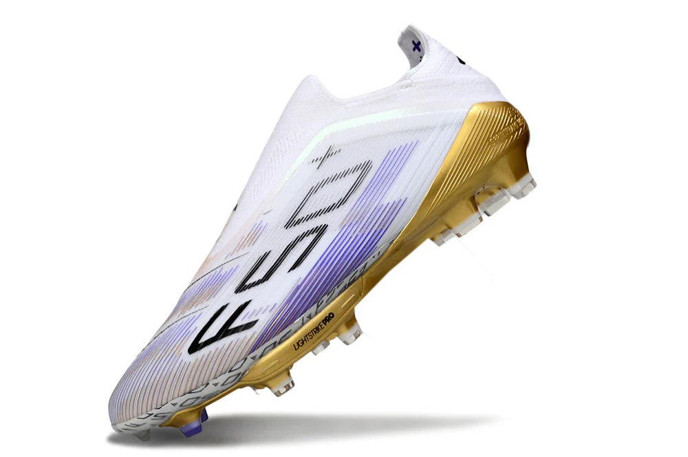F50+ Laceless Elite FG White/Gold - Elite Boots