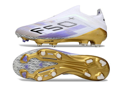 F50+ Laceless Elite FG White/Gold - Elite Boots