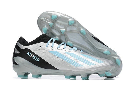 X Crazyfast Laced Elite FG Silver/Black Messi - Elite Boots